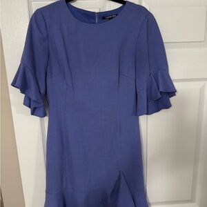 Gianni Bini Blue Ruffle Sleeve Dress